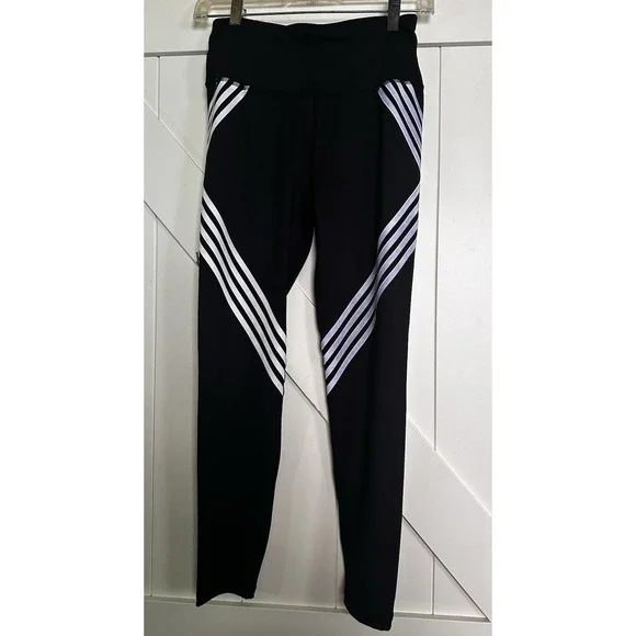 C&C California Capri Leggings Womens M Black/White Activewear Athletic Workout - Picture 1 of 5
